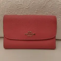 COACH 三つ折り財布 ピンク