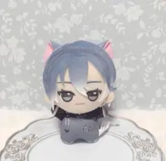 ちびぐるみ ぬい服 ねこ耳カチューシャ ブルーグレー 蜂乃屋凪