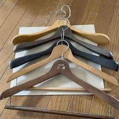 木製衣類ハンガー 5本セット