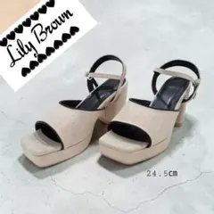 Lily Brown サンダル 24.5cm プラットフォーム チャンキーヒールのサムネイル
