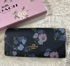 値下げ！COACH 花柄 長財布 新品未使用⭐ 最終お値下げ中新品、未使用COACH 花柄 長財布 - メルカリ