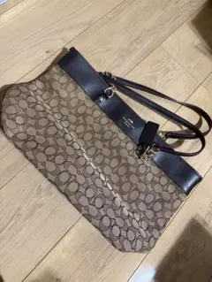 COACH ロゴ入りトートバッグ ブラウン/ブラック