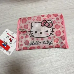 Hello Kitty 折りたたみエコバッグ ピンク ヒョウ柄