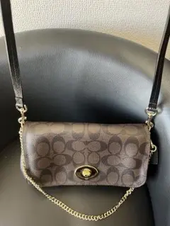 Coach ショルダーバッグ ブラウン ロゴ