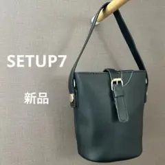 【SETUP7新品】フェイクレザー ショルダーバッグ バケツ型