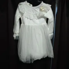 ホワイト フリルドレス 130サイズ
