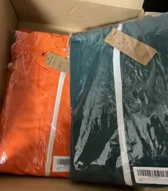 【土日限定】グリーンジャージ上下セット XL ミドリとオレンジ2着