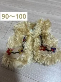 子供服　女の子　90〜100 秋服　ベスト　ファー　ファーベスト　美品　アウター