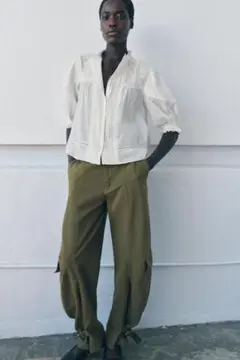 ZARA ZW COLLECTION ロマンティックコットンシャツ
