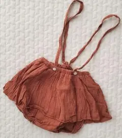 MONBEBE ブラウン フリルボトムス Mサイズ　韓国子供服