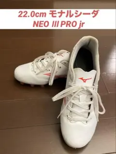 【22.0cm】ミズノ モナルシーダNEO III PRO Jr 白×赤 軽量