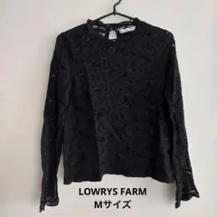 LOWRYS FARM ブラックレースシャツ