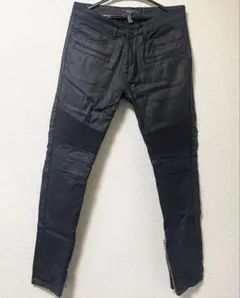 forever21 ジップデニム　ジーンズ　衣装　ロック　ダメージ　ブラック