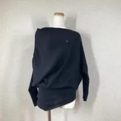 美品 アーノルドパーマー 変形 ニット 2 M 黒 ロングリブ ウールのサムネイル
