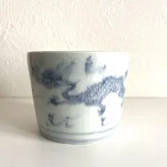 古伊万里 色絵小猪口 小向付 覗き 江戸時代 骨董 金直し 金継ぎ