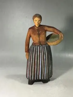 ビンテージ ハンスハグラー アコーディオン奏者 木彫り 人形 スイス