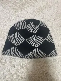 HUF 黒 白 ニット帽 ビーニー