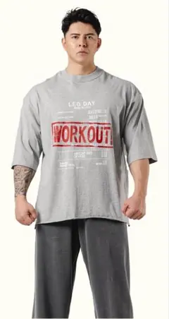 Leg Day Vintage Extra Big T-Shirt - Grey