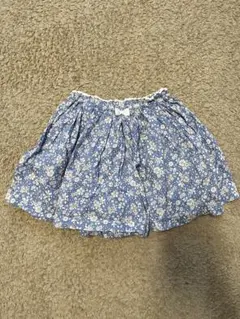 花柄ショートパンツ 90 女の子 短パン ブルー 小花柄　まとめ売り割可能