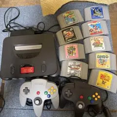 N64 本体 コントローラー2個 ソフト8本 拡張パック付 動作品