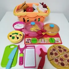 ごっこ遊びセット カラフル食材と調理器具