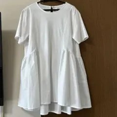 オペークドットクリップ　ペプラムドッキングカットソーS