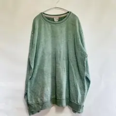 希少色 90s vintage フェードグリーン スウェット XL ゆるだぼ古着