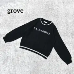 grove グローブ【M】ニットセーター ラメブラック シンプル カジュアルのサムネイル