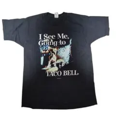 デルタ タコベル ゴジラ チワワ Tシャツ プロモ 90s USA製 L 黒 90s TACO BELL タコベル チワワ アメリカ製 ブラック デルタ タコベル