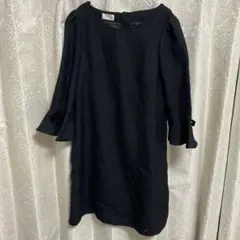 LODISPOTTO ブラックひざ丈ワンピース