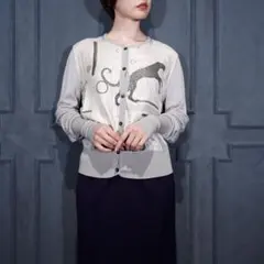 Salvatore Ferragamoフェラガモスカーフシルクウールカーディガンのサムネイル
