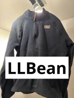 【古着】LLBean ブラック フリースジャケット ハーフジップ