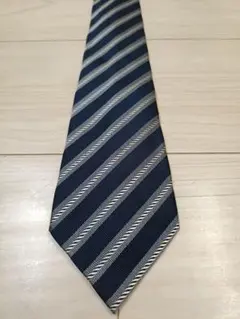 Dominique France ネクタイ ネイビー ストライプ