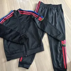 adidas ジャージセット 140cm 黒/赤/青