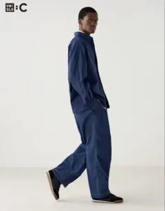 UNIQLO:Cデニム パラシュートパンツ Mイージー ワイド