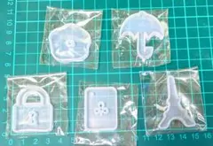 シリコンモールド セット 5種 + 六角形 レジン スクイーズ ハンドメイド