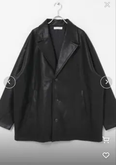 黒レザージャケット オーバーサイズのサムネイル