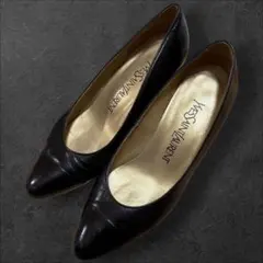 Yves Saint Laurent ブラック レザー パンプス 35