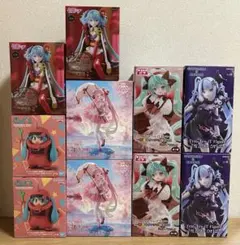 【初音ミク•雪ミク•チロルミク•桜ミク•シャアザクぐるみ】プライズ　10点セット
