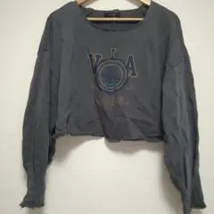 JEANASIS　グレー　クロップドスウェット