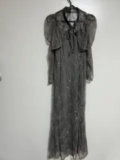 結婚式　パーティードレス　レース　ワンピース　お呼ばれドレス