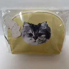 【新品】PAUL & JOE SISTER　ポーチ　マチ付き　黄色　ねこ　猫のサムネイル