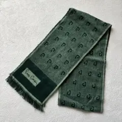 ピエールカルダン マフラー ダークグリーン ロゴ 総柄 ユニセックス