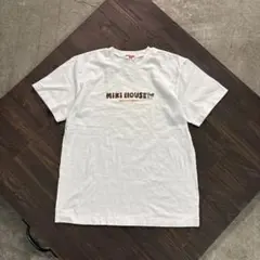 8SM1 ミキハウス　90'sロゴプリントTシャツ 白　シングルステッチ　Mのサムネイル