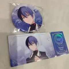 プロセカ　コネクトライブ　青柳冬弥　缶バッジ　チケット風カード