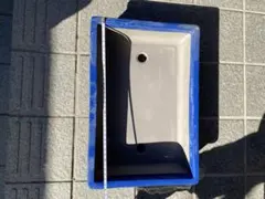 青色陶器製長方形植木鉢 2穴付き 盆栽鉢