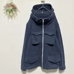 ビームス ハート 【M】 フード付き ジップアップジャケット スエット ネイビー