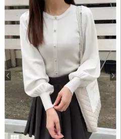 ボリュームスリーブニットトップス[mb1536] S