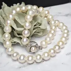 あこや真珠 ネックレス　9.6mm アコヤ パール 本真珠　冠婚葬祭 フォーマル