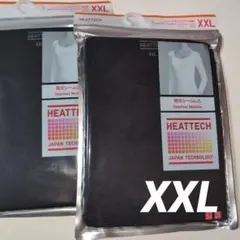 UNlQLOヒートテックUネックT長袖２枚XXL Black